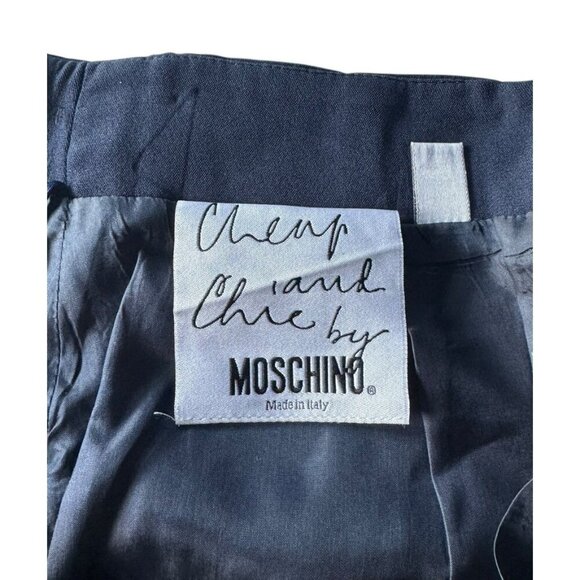 Moschino Cheap and Chic Woman's Italian Sz 40 US Sz 6 Dark Blue Mini Skirt Italy - Picture 3 of 5